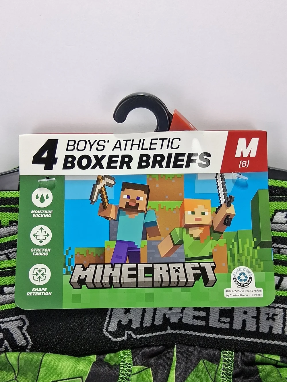 Boys Minecraft Boxer Briefs Size 8 Medium 4 Pack NWT